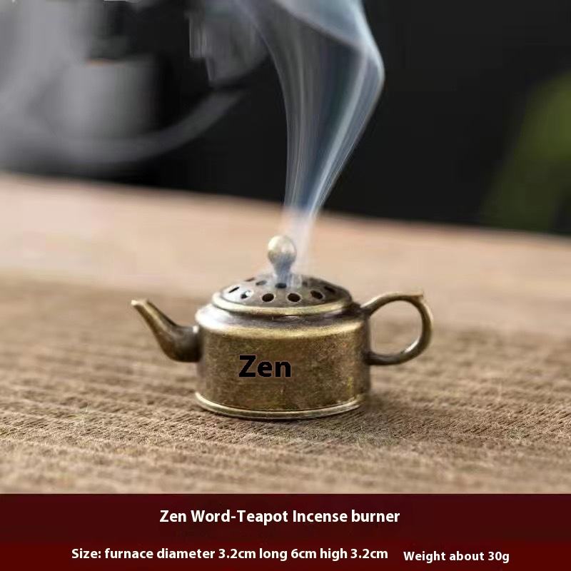 Zen teapot incense burner