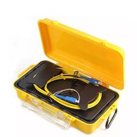 Caja de cable de lanzamiento OTDR profesional de 500M/1000M SC/UPC a SC/APC, anillos eliminadores de zona muerta de fibra óptica monomodo G652D