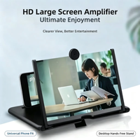 Support de téléphone portable universel étanche et flexible avec amplificateur d'écran, loupe HD portable et agrandisseur vidéo de bureau