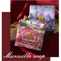 COCOAIMEE Savon de Marseille Parfumé à la Française 200G, Nettoyage Doux de la Peau, Huile Essentielle Végétale Naturelle Biologique, Savon Fait Main
