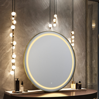 Miroir de bain intelligent rond personnalisé Miroir de bain éclairé Miroir avec cadre désembueur Miroir de salle de bain à DEL avec lumière