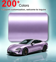 Film de protection de voiture en vinyle PET super extensible brillant, couleur violet nuit métallique, 1,52 x 17 mètres, sans bulles