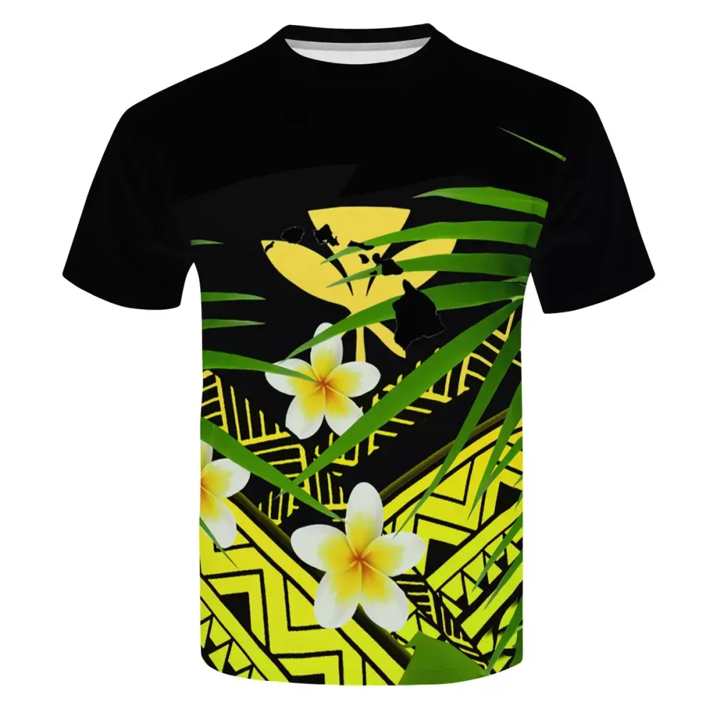 T-shirt pour hommes en Spandex, vêtement de luxe imprimé hawaïen, grande taille, Style Tribal, personnalisé, vente en gros, vêtements samouran, nouvelle collection 2020