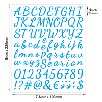 Autocollants de lettres cursives, autocollants en vinyle autocollants multicolores pour l'alphabet, les chiffres et les symboles, pour bricolage, artisanat, décoration de cahiers et de tasses