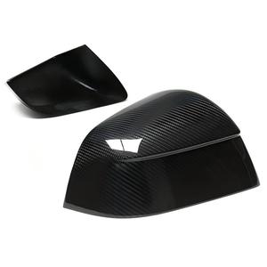 Coques de rétroviseurs latéraux en fibre de carbone pour Tesla Model Y, capuchons de rétroviseurs de recul, boîtiers réfléchissants noirs, type adhésif <span class=keywords><strong>OLIVER</strong></span> - Product Image 2