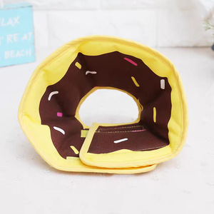 Cute Soft Donut Strawberry Adjustable Anti Bite Anti Lick Protective Personalized Pet Neck Recovery <b>Collar</b> for <b>Dogs</b> Cats - Product Image 2