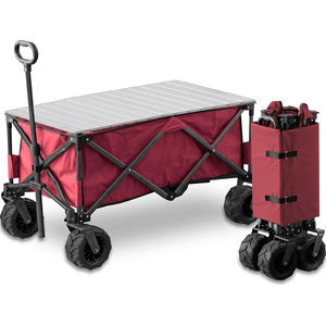 軽量ポータブル小型折りたたみ式ビーチトロリーベビーカー折りたたみ式折りたたみワゴン - Product Image 4