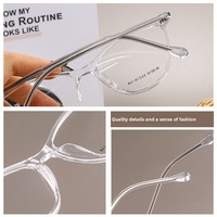 Nouveau rétro TR90 Prescription lunettes oeil de chat W9016BL solide diamant forme de visage à la mode Internet célébrité sans maquillage Option pour