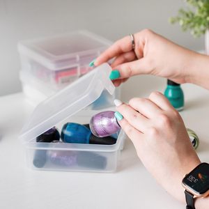 Merryart Small Multifunction Plastic Beads Clear Storage Containers Box With Hinged Lid For Storage Small Items Crafts Jewelry