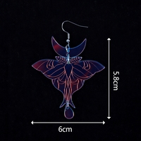 2025 boucles d'oreilles Laser nouveau UV imprimé papillon bijoux papillon personnalité coupe personnalisée acrylique pour les femmes mignon Animal boucles d'oreilles FS