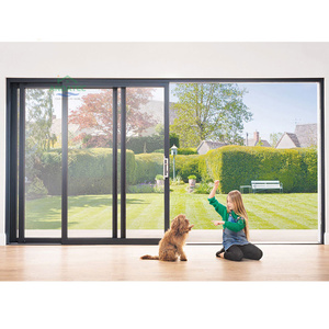 Precios de puertas corredizas de vidrio para patio grande de <span class=keywords><strong>aluminio</strong></span> 2026, puertas corredizas dobles para <span class=keywords><strong>terraza</strong></span> con <span class=keywords><strong>cierre</strong></span> suave de 8 ruedas - Product Image 6