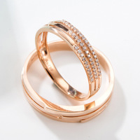 2024 chaud populaire 10k pur or mariage amour couple or 585 bague couple ensemble câlin hommes 18k gel anneau naturel diamant or femmes anneau
