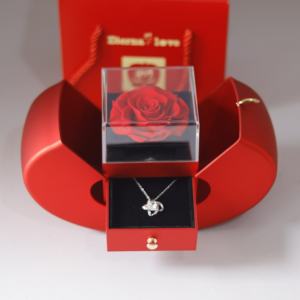 ของขวัญวันคริสต์มาส <span class=keywords><strong>วัน</strong></span>วาเลนไทน์ ดอกกุหลาบอมตะ กล่องของขวัญดอกไม้สบู่ กล่องดอกไม้ประดิษฐ์ กล่องเครื่อง<span class=keywords><strong>ประ</strong></span>ดับพร้อมสร้อยคอสำหรับผู้หญิงและเด็กผู้หญิง - Product Image 3