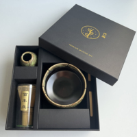 Ensemble fouet à matcha, bol à matcha, fouet en bambou et support, cuillère en bambou, kit d'outils pour la préparation du thé, cadeau pour les amateurs de matcha