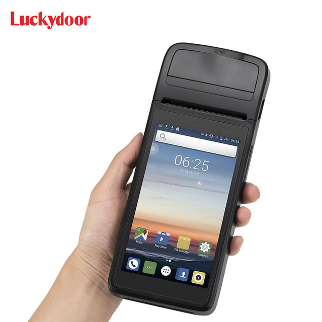 Mini Portable Android POS Terminal Systems Machine With 58mm Printers Scanners