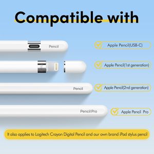 Pointes de crayon <span class=keywords><strong>en</strong></span> plastique améliorées pour <span class=keywords><strong>Pencil</strong></span> 1ère/2ème génération/iPad Pro/USB-C – Pointe fine sans usure, contrôle précis, pointes de remplacement - Product Image 6