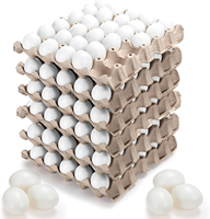 Plateaux empilables personnalisés de 30 unités en pâte à papier pour œufs, avec emballage sous film thermorétractable