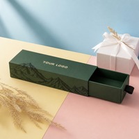 Boîte cadeau coulissante en forme de montagne, impression personnalisée, rigide, robuste, recyclable, de qualité supérieure, vente en gros, livraison directe d'usine