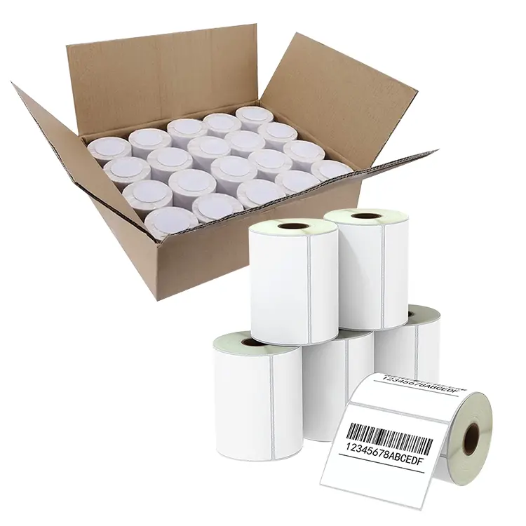 High Quality Thermal Paper 58*40mm Waterproof Scratch Resistant Label Sticker Barcode Print Airway Bill Shipping Label