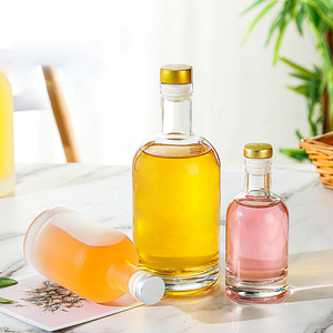 Botellas de vidrio de fábrica personalizadas Whisky <span class=keywords><strong>Vodka</strong></span> Spirits 200ml 375ml 500ml 750ml Capacidad Opciones de color de chapado esmerilado transparente - Product Image 4