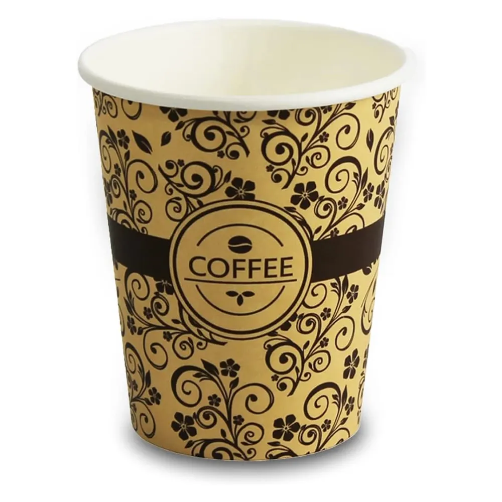 ถ้วยกาแฟร้อน ถ้วยกาแฟแบบใช้แล้วทิ้งสําหรับเครื่องดื่มร้อน ถ้วยกระดาษดื่มเครื่องดื่มร้อน
