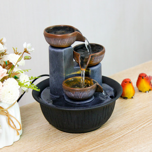 Small Desktop Fountain Water Feature For Living Room Office Desk Decoration Eco Friendly Handmade 110-230V - Product Image 3