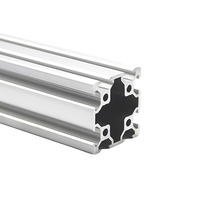 Profilé carré en aluminium double V 4040 norme européenne 6063-T5 anodisé argenté, découpe pour assemblage de châssis de machine CNC
