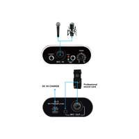 Penguat Mikrofon Portabel Multifungsi, Preamplifier Mikrofon Panggung, Penguat Kebisingan Rendah, Gain 48V