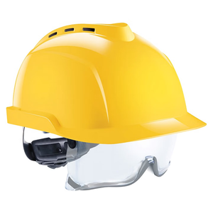 <span class=keywords><strong>Casque</strong></span> de sécurité de <span class=keywords><strong>chantier</strong></span> de marque réputée <span class=keywords><strong>MSA</strong></span> V-Gard 930 en ABS avec lunettes de protection intégrées pour la protection de la tête - Product Image 2