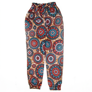 Pantalon en cire africaine pour femmes, tissu de coton, simple, 1696 - Product Image 1