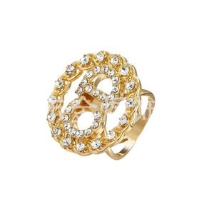 Anillo de Moda con Forma de Letra y Pedrería para Mujer, Joyería para Fiestas - Product Image 5