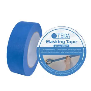 14日間のUVオリジナルブルーペインターテープは表面を保護し、屋内および屋外で使用するための青いマスキングテープを簡単に取り外します