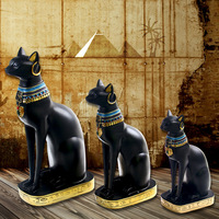 Artisanat en résine pour la maison, Art populaire, Ornement exotique du Dieu Chat Égyptien, Style européen et américain, Décoration intérieure unique, Artisanat