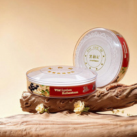 Boîte de rangement pour desserts en plastique PS transparent de qualité alimentaire, avec couvercle amovible rond, pour biscuits, gâteaux, gâteaux de lune, emballage cadeau