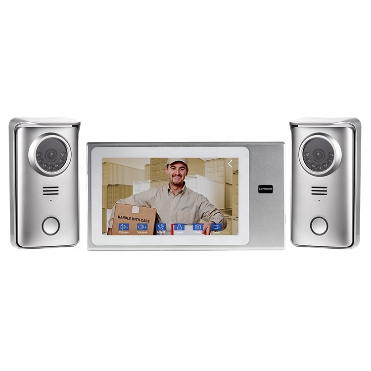 Conception Ultra mince En Aluminium coquille de coulée 7 pouces Interphone Vidéo Interphone Moniteur D'intérieur