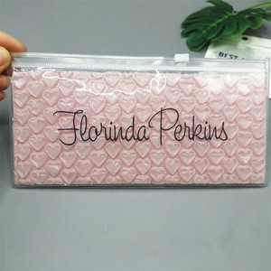 Pink Heart <strong>Bubble</strong> Wrapped Padded Shockproof Pvc Cosmetic Bag Reusable Zipper <strong>Mailer</strong> Pouch <strong>Bubble</strong> for Lipstick Perfume - Product Image 4