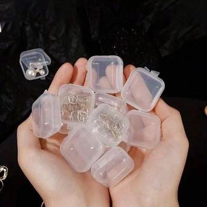Mini hộp hình chữ nhật rõ ràng nhựa lưu trữ đồ trang sức trường hợp <span class=keywords><strong>container</strong></span> bao bì hộp cho Bông Tai Nhẫn hạt hộp nhỏ - Product Image 1