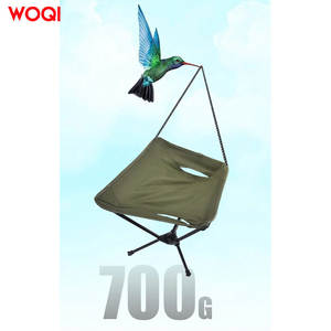 Silla Plegable para Exteriores Woqi, 50.5X39X39 cm, Aluminio Color Caqui, Taburete Portátil para Camping - Product Image 2