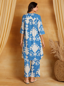 Nouvelle Collection : Ensembles en Coton 100% avec Imprimé Floral, Pantalon et Haut, Matériaux Recyclés, Style Ethnique pour la Saison Automne, Fournisseur Indien - Product Image 5