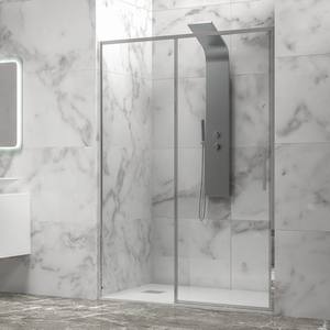 Kamalu KLA4000C moderna porta doccia Frameless 130cm scorrevole 6mm vetro temperato altezza 200h per alberghi - Product Image 1