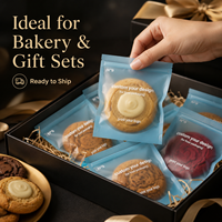 Emballage transparent pour biscuits à trois soudures latérales, sac d'emballage personnalisé pour snacks, idéal pour les produits de boulangerie maison