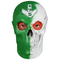 Masque de crâne de guerrier sanglant d'Halloween en plastique fabriqué en Chine, masque de tête effrayant pour jeu CS, accessoire de fête costumée