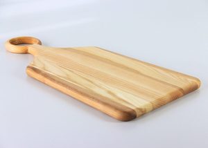 Planche de service rectangulaire en bois de frêne Viet WoodCraft avec anse en anneau, teinture foncée naturelle, qualité alimentaire, écologique, épaisseur 1,8 cm - Product Image 6