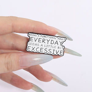 Sming Pins ser un adulto funcional todos los días parece un poco excesivo esmalte Pin sarcasmo citas broche solapa insignia joyería regalo - Product Image 4