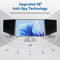 Filter Privasi Layar Besar untuk Monitor 21.5 22 23.8 24 27 32 Inci dengan Klip Gantung Samping 2 Arah Anti Mata-mata Anti Intip