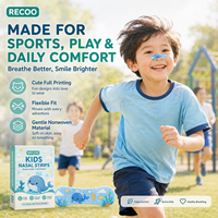 Bandes nasales personnalisées 30 pièces en boîte papier CE ISO Marque privée Bandes adhésives nasales pour enfants pour grossistes de marques de bien-être