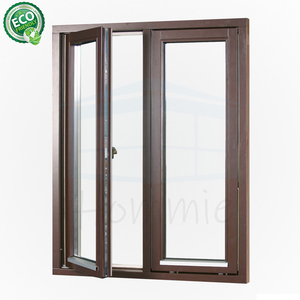 หน้าต่างบานเลื่อนพร้อมหน้าต่างอลูมิเนียมหน้าต่างกระจกนิรภัยสองชั้น - Product Image 4