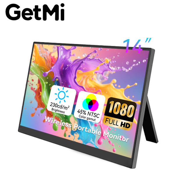 OEM Custom 14 Inch 1920*1200P IPS LCD Dual Type C Data Charge Slim Lightweight Office Gaming Laptop Extender Portable Monitor