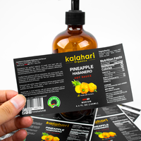 Étiquette de produit personnalisée, adhésif en vinyle, autocollant imperméable, logo, feuille d'or, étiquette cosmétique, impression papier, autocollant pour bouteille