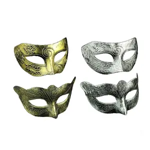 Men Venetian Masquerade Gold Silver Eye Mask Ball Carnival Costume Party Masks Halloween Masks